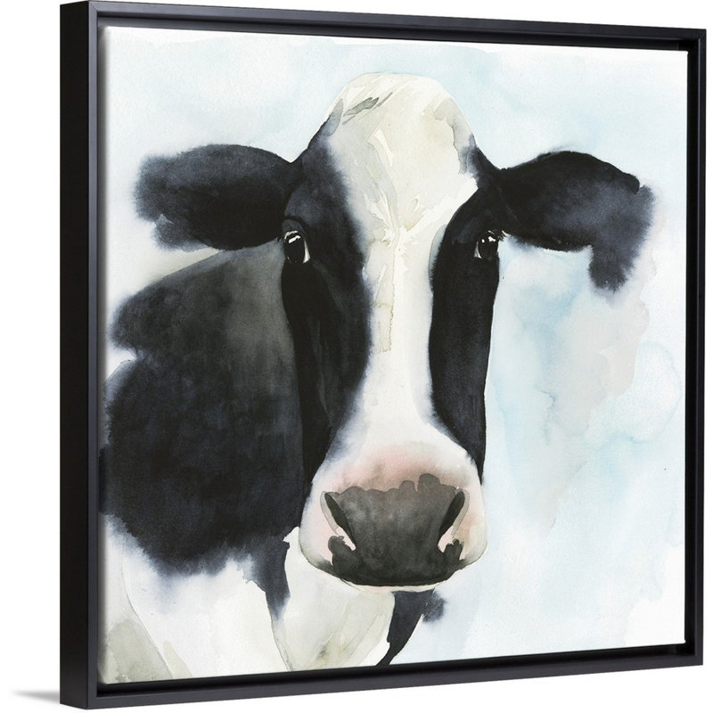 Art mural sur toile Farmhouse Friend II, H 18 po x l 18 po x P 2 po, Toile avec cadre noir