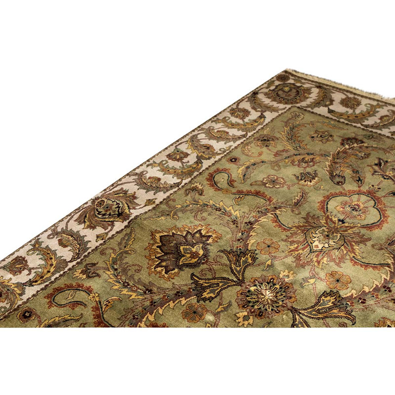 Wool Oriental Area Rug in Blue Beige