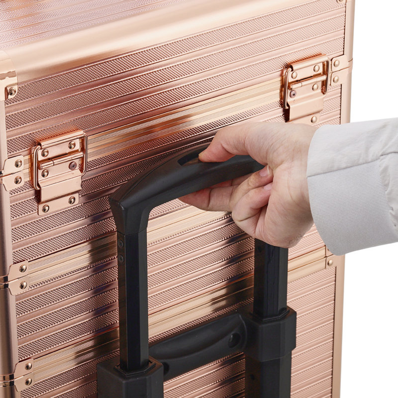 Travel Case + Drawers, Rose Gold