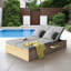 Chaise longue inclinable 80 po en osier avec coussins 80 po-497031392