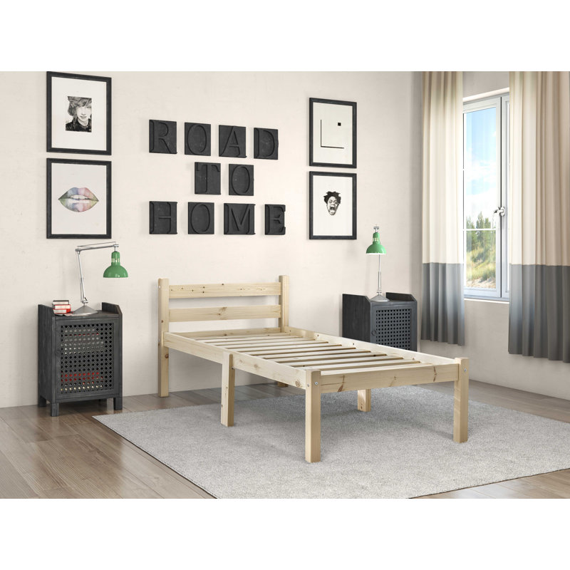 Solid Wood Bed, Single (3')
