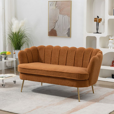 Shay 59.2" Flared Arm Curved Loveseat