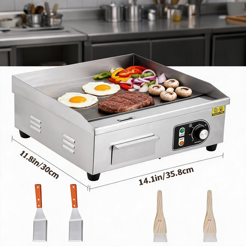 Commercial Electric Grill, Adjustable Temperature