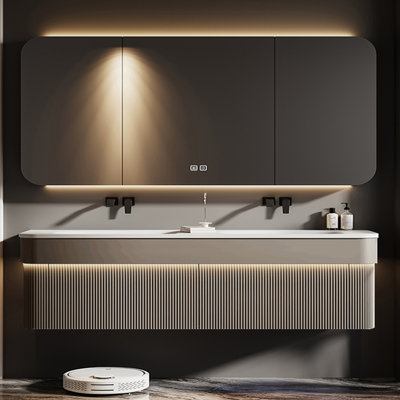 Armoire de salle de bain légère et luxueuse
