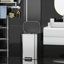 Poubelle rectangulaire en acier inoxydable avec capacité de 13,2 gallons, couvercle à fermeture en douceur et surface résistante aux empreintes digitales pour les cuisines modernes