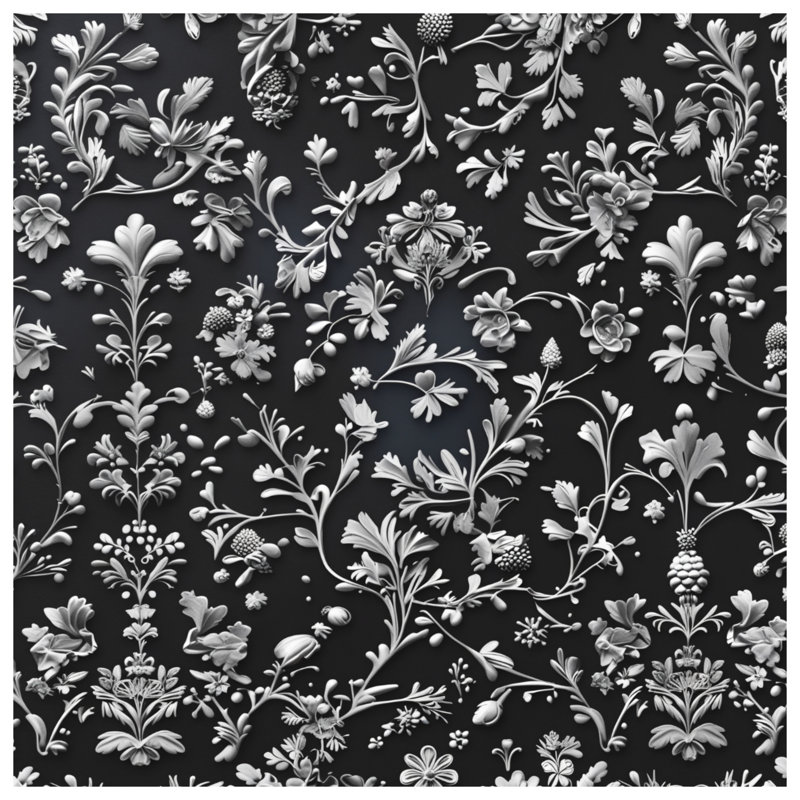 Couvertures florales noires et blanches, 60in W x 80in H