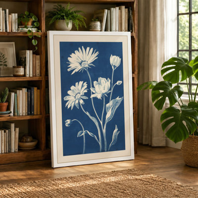Daisies in Bloom Botanical - Wrapped Canvas