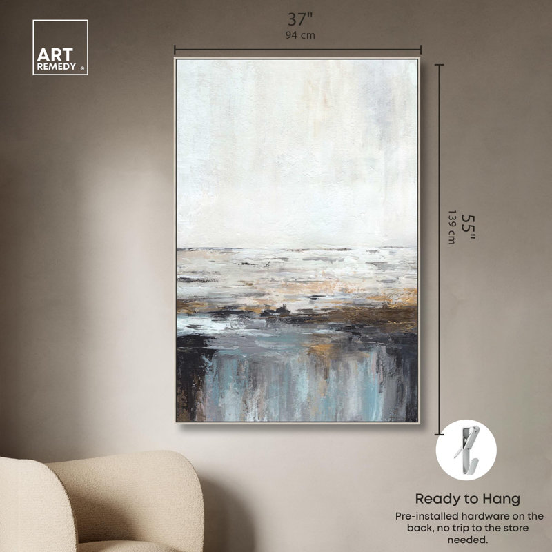 «After the Rain II», art numérique sur toile par Art Remedy, H 55 po x l 37 po, Encadrement argenté