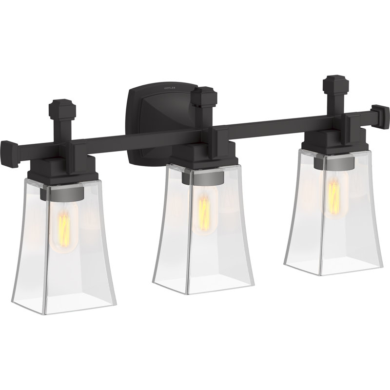Riff 25 In. Three-Light Sconce, Matte Black