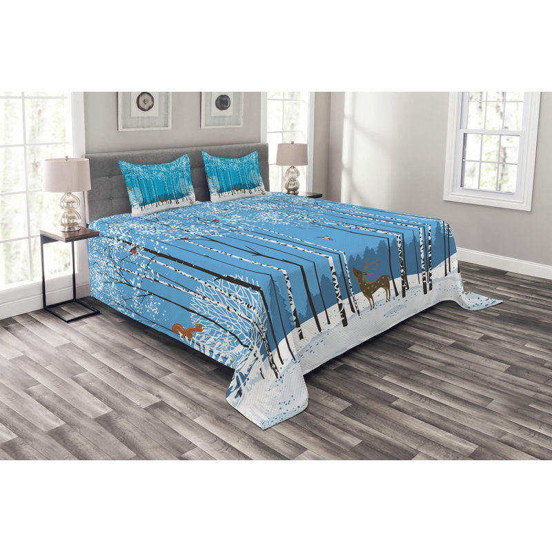 Rustic Polyester Coverlet, King Coverlet + 2 Shams