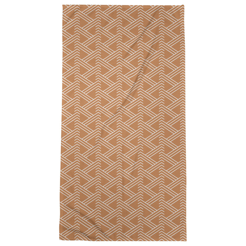 Jordao Bath Towel, Light Orange/White