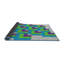Tapis bleu à motif géométrique Kistler-888029257