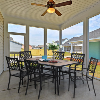 Leonard 6 - Person Patio Dining Set with Rectangular Table