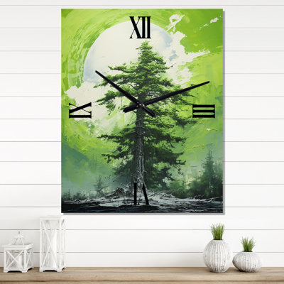 Deloma - Tree Redwood Wall Clock Oversized