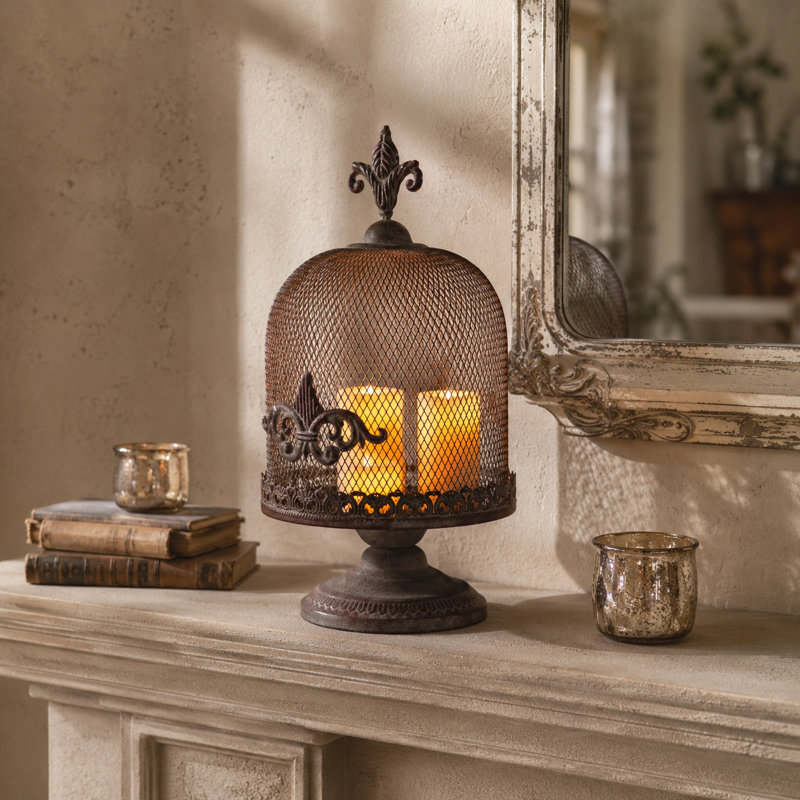 Porte-bougie en métal Rustic French Country, BIG