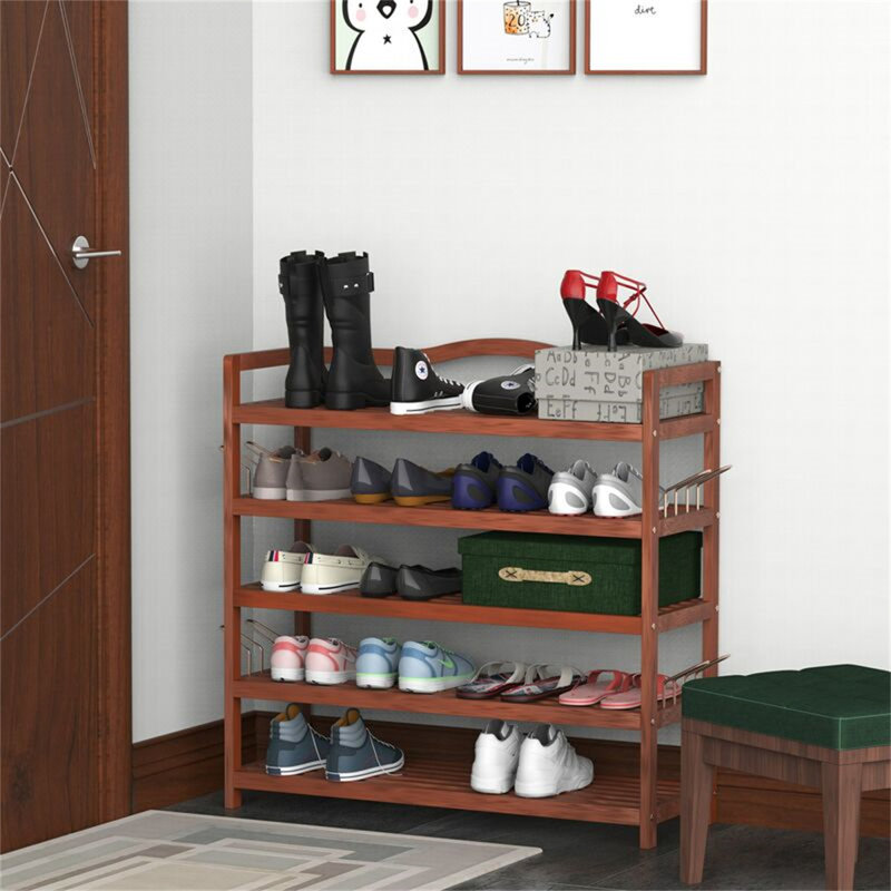 25 Pair Solid Wood Shoe Rack