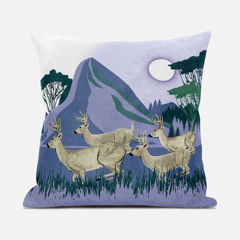 Coussin 26 po x 26 po, Brun/bleu