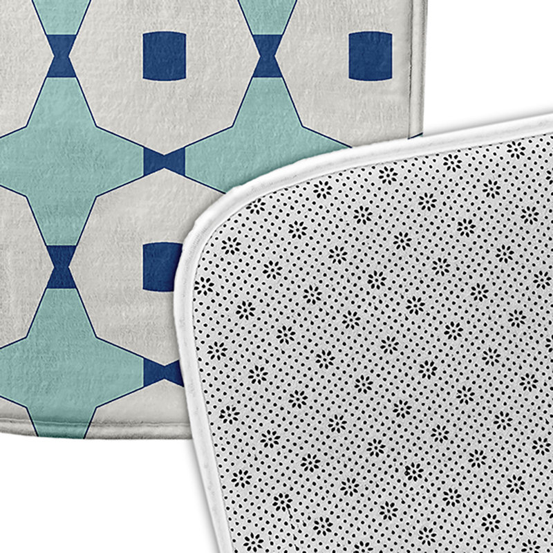 Tapis de bain GGG, L 17 po x L 24 po, Bleu