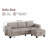 78'' Upholstered Sofa Couch With Movable Ottoman-113069410
