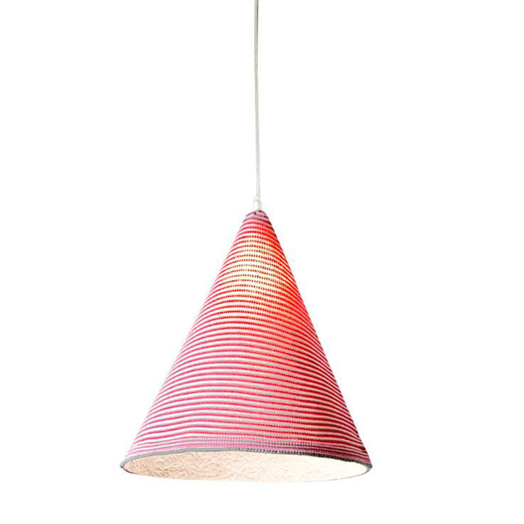 Jazz 1 - Light Chrome Cone Pendant, Red