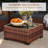6 - Person Outdoor Wicker Patio Conversation Furniture Set With Fire Pit Table-1269352661