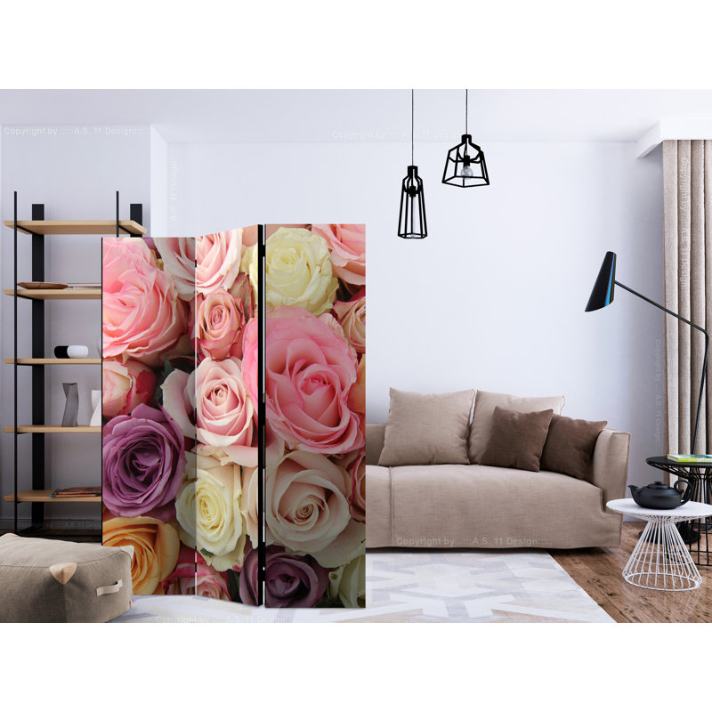 135cm W x 172cm H 3 - Panel Wood Folding Room Divider