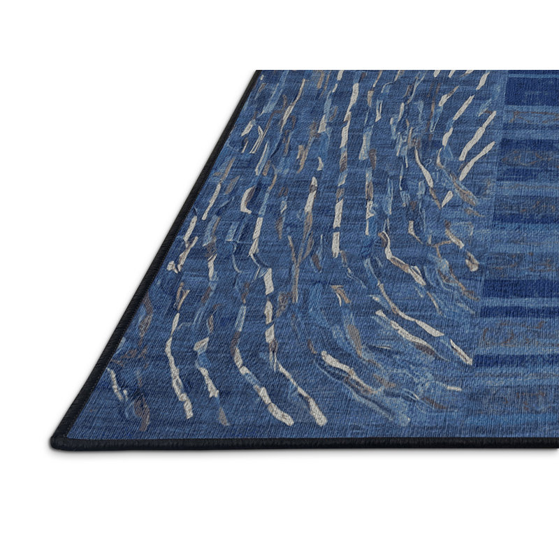 Machine Washable Gray Area Rug, Runner 2' x 4'