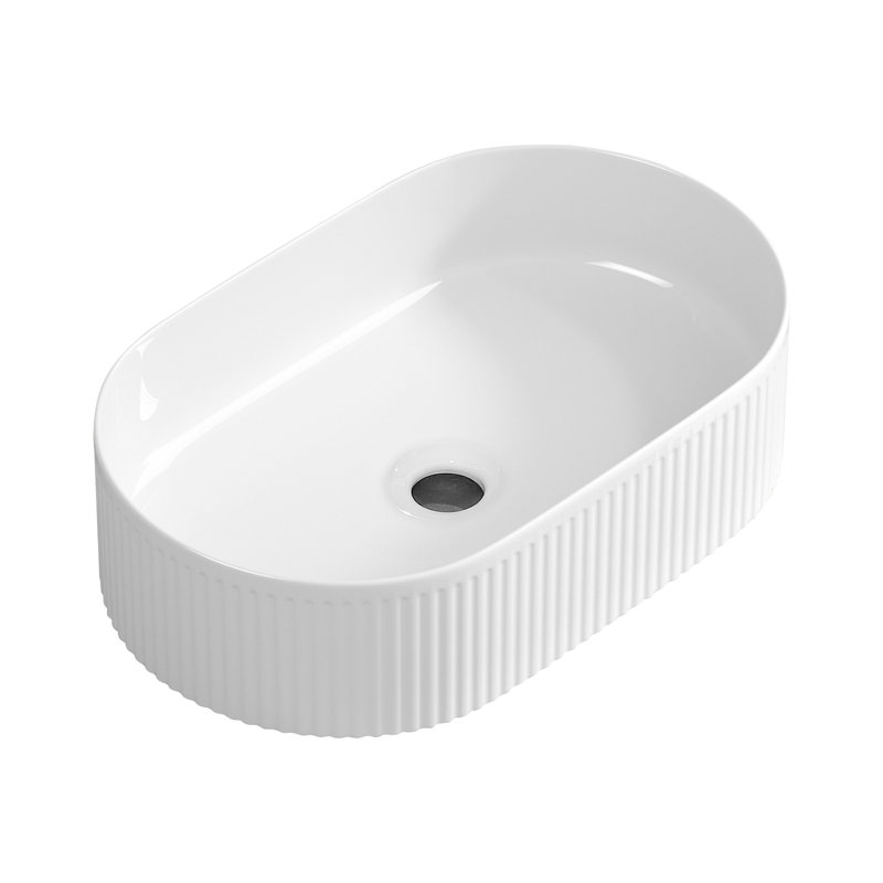 Lavabo de salle de bain vasque en céramique blanche de dessus de comptoir rectangulaire 19,29 "Topcraft