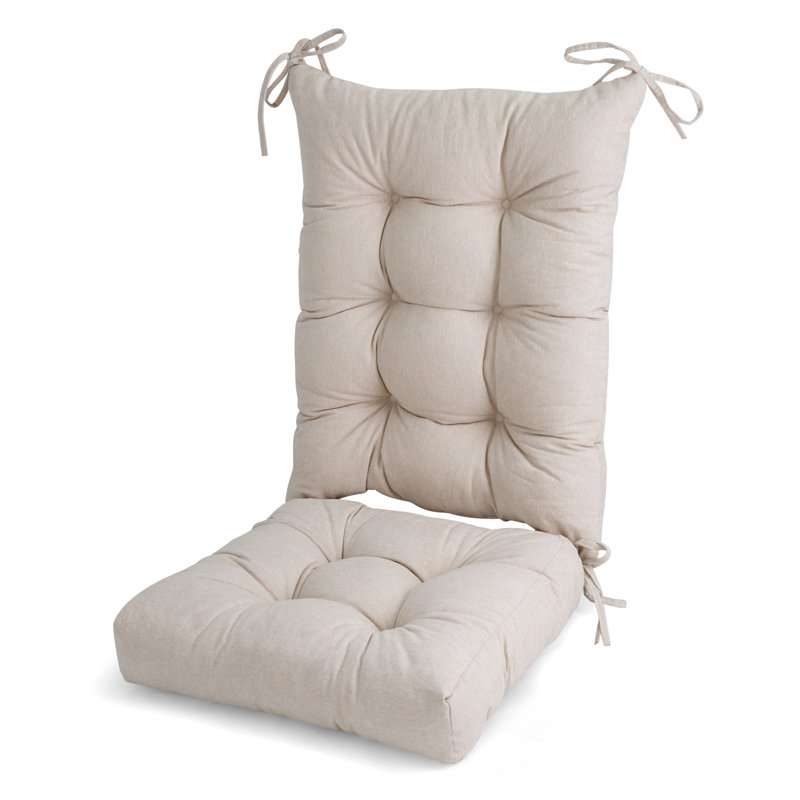 21*17+17*17 in Tufted Rocking Chair Cushion, Filled with Silk Cotton + Sponge Particles, Suitable for Indoor, Study, Living Room, Kitchen, Patio