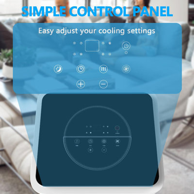 8,000 BTU Portable Air Conditioners, Portable AC with Quiet Cooling, 24H Timer, Remote Control, Air Conditioner for Bedroom, Office, Dorm and Apartment, Cools up to 350 Sq.Ft