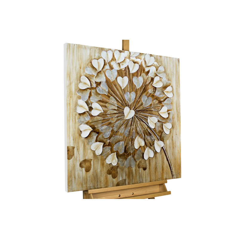 Acrylic Painting Dandelion In The Wind