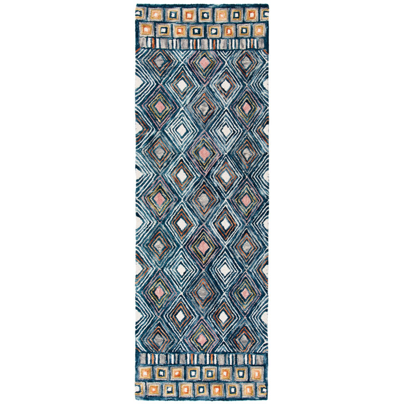 Deyoung Hand Tufted Wool Geometric Rug, Runner 2'3" x 7'