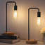 Ensemble de lampes de table arquées brunes 16,9 po Cenhelm
