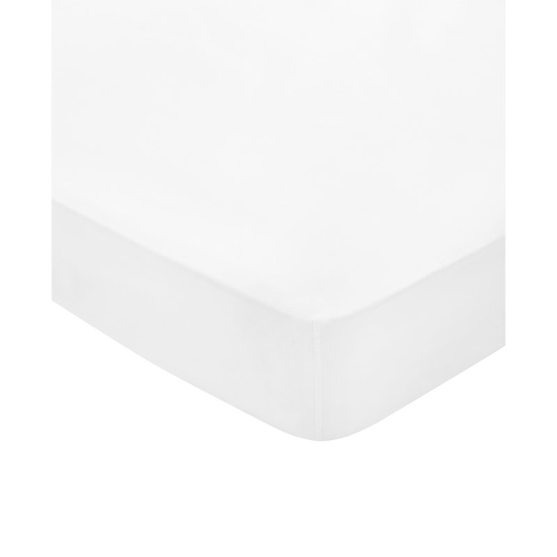BOB 300TC EQYPTIAN COTTON 100% Cotton Fitted Sheet, Super King (6'), White