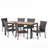 Theresa 6 - Person Acacia Patio Dining Set with Rectangular Table