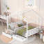 Lit double avec cadre de toit, lit plateforme, cadre de lit -764230217