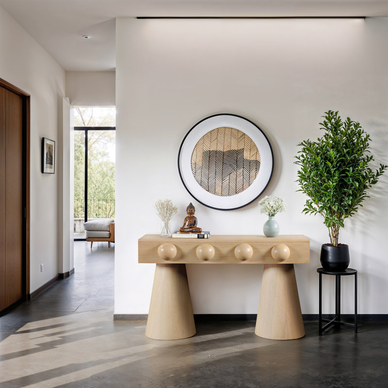 Hofmann Oak Veneer Console Table, Natural