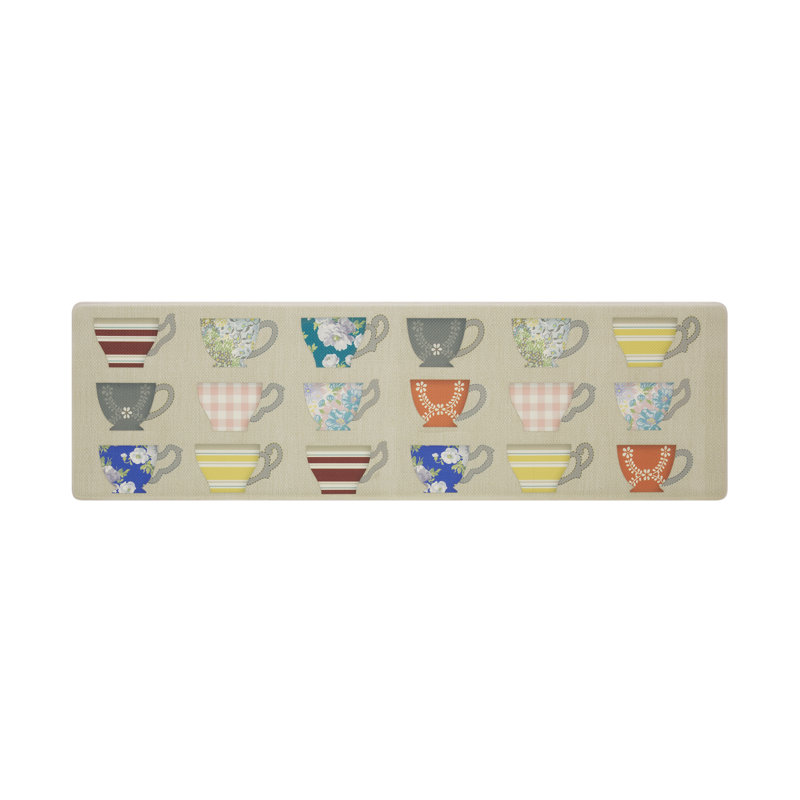 Laura Ashley Bristol Wellness Anti-Fatigue Mat, Rectangle 1'5" x 5', Beige