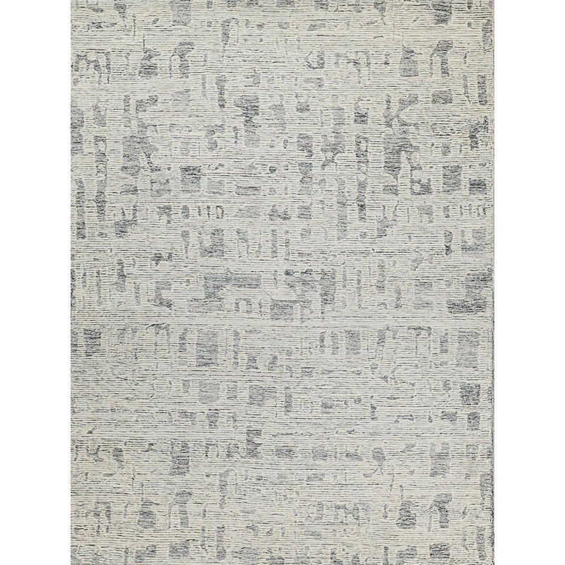 Aspen Hand Tufted Abstract Area Rug, Gray/Ivory, Rectangle 8' x 10'