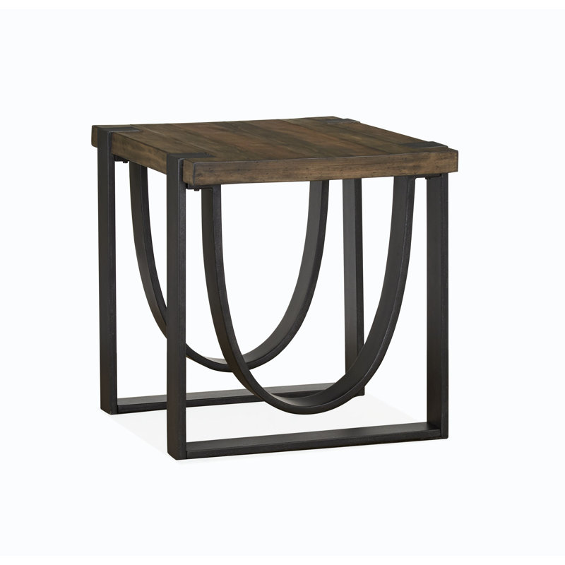 Alayah Solid Wood Top End Table