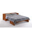 Grand lit escamotable avec matelas et rangement Maron-1080335619