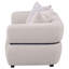Causeuse en tissu à accoudoirs arrondis beige Jeanette