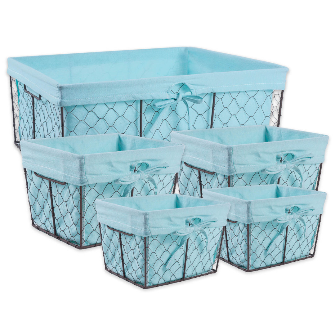 Colgate Assorted 5 Piece Fabric Basket Set Gracie Oaks 