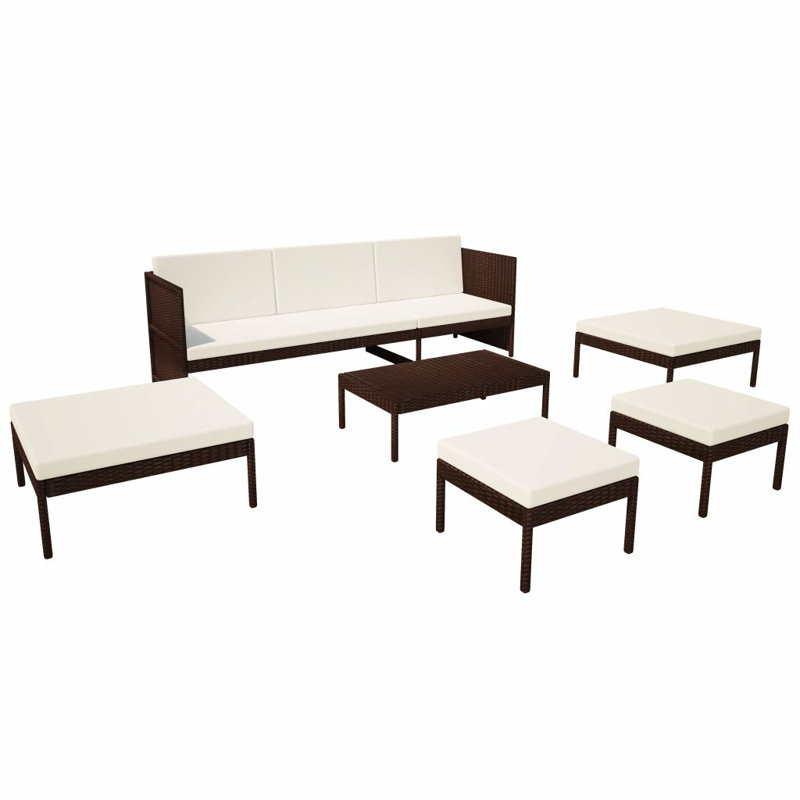 Wallsend Sectional Seating Group with Cushions, Brown