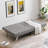 Futon Bed Grey, Fabric Material, Wood Frame, Stainless Leg, 42.52In Depth Multifunctional In Wood, Easy To Store,-123881868