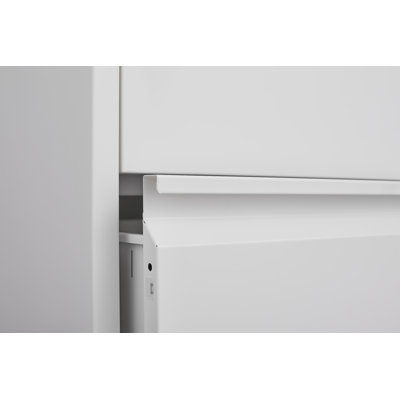 3 Drawer Vertical File Cabinet with Lock, Narrow Metal Steel Storage Cabinet for Home Office, Fits A4, Legal & Letter Size Files, Assembly Required
