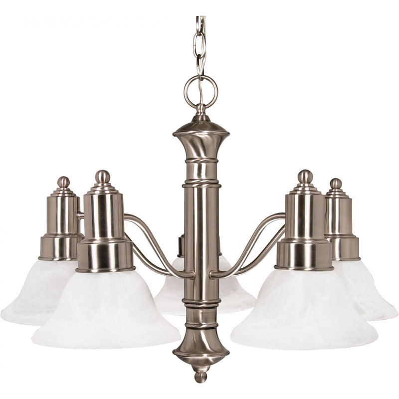 Lustre classique / traditionnel à 5 lumières Mayhugh, Non, Doré