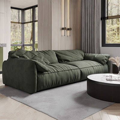 Coussin de canapé modulaire en polyester vert Fourseat