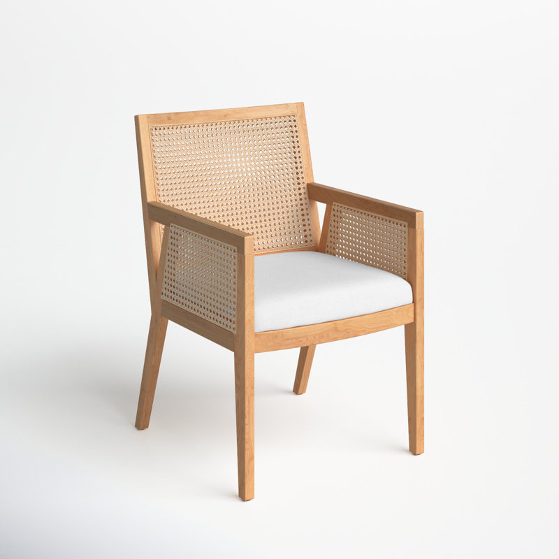Aurora  Linen Arm Chair in Beige, Beige