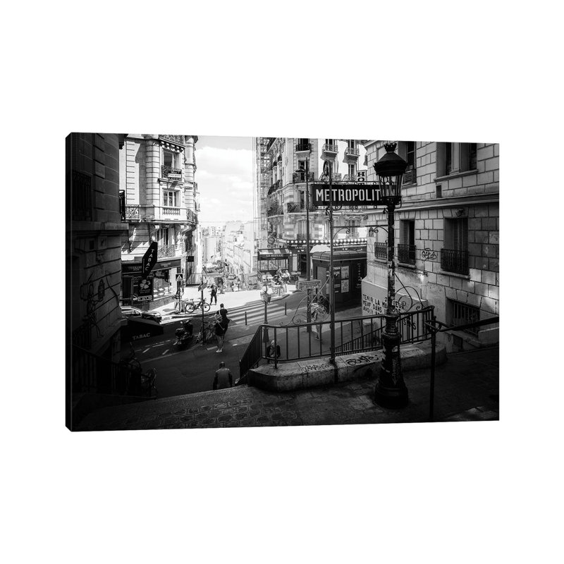 Black Montmartre Series - Paris Metropolitain by Philippe Hugonnard - Wrapped Canvas Print, 152.5 cm H x 101.5 cm W